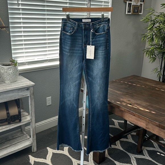 Flying Monkey High-Rise Split Hem Flare - Picture 1 of 5